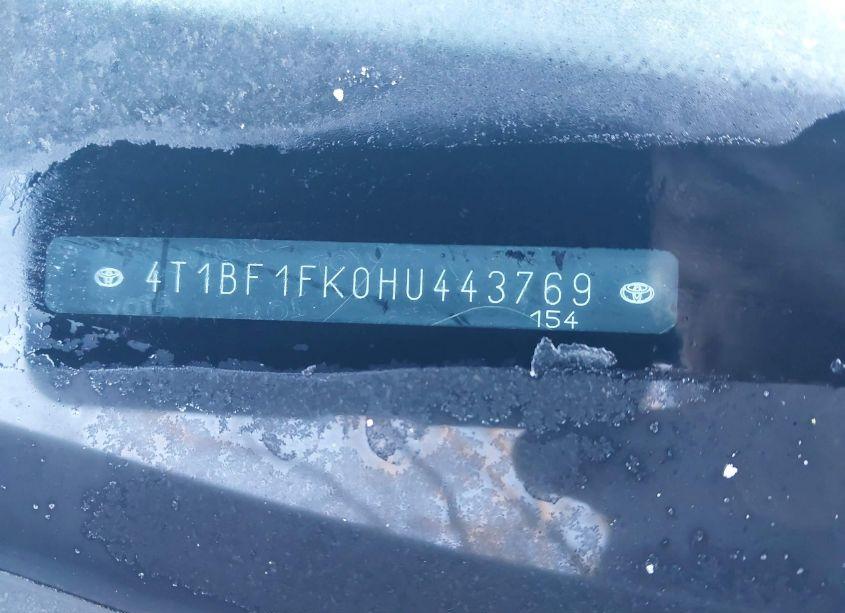 Photo 17 of 2017 Toyota Camry LE (VIN 4T1BF1FK0HU443769)