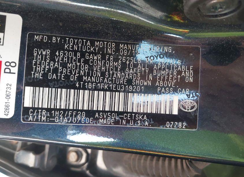 Photo 9 of 2014 Toyota Camry SE SPORT (VIN 4T1BF1FK1EU319201)