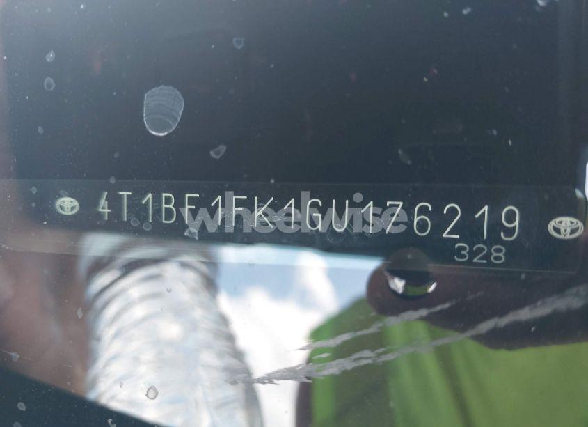 Photo 9 of 2016 Toyota Camry SE (VIN 4T1BF1FK1GU176219)