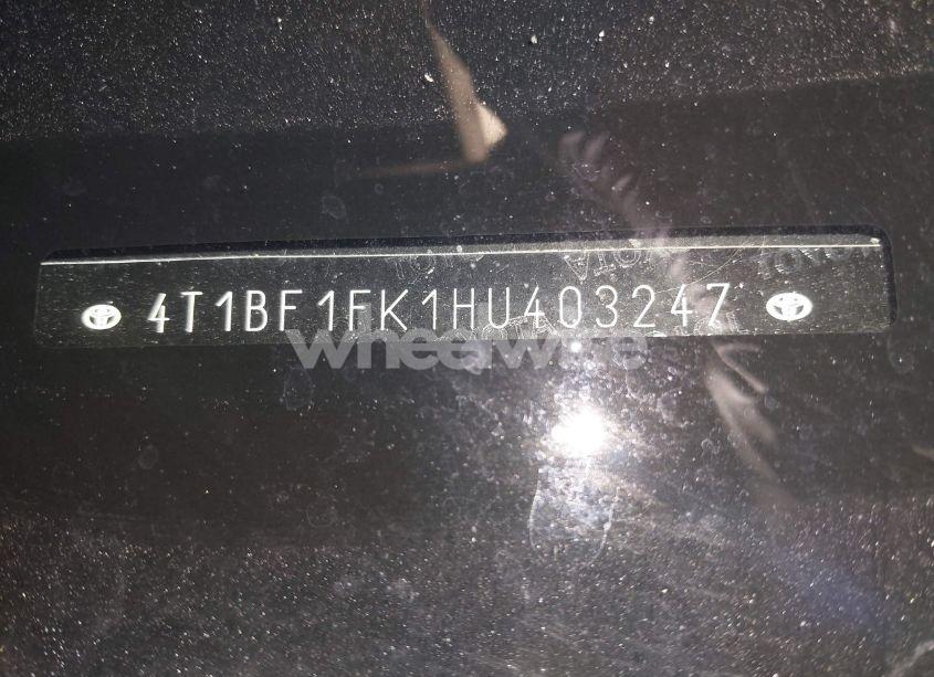 Photo 17 of 2017 Toyota Camry SE (VIN 4T1BF1FK1HU403247)