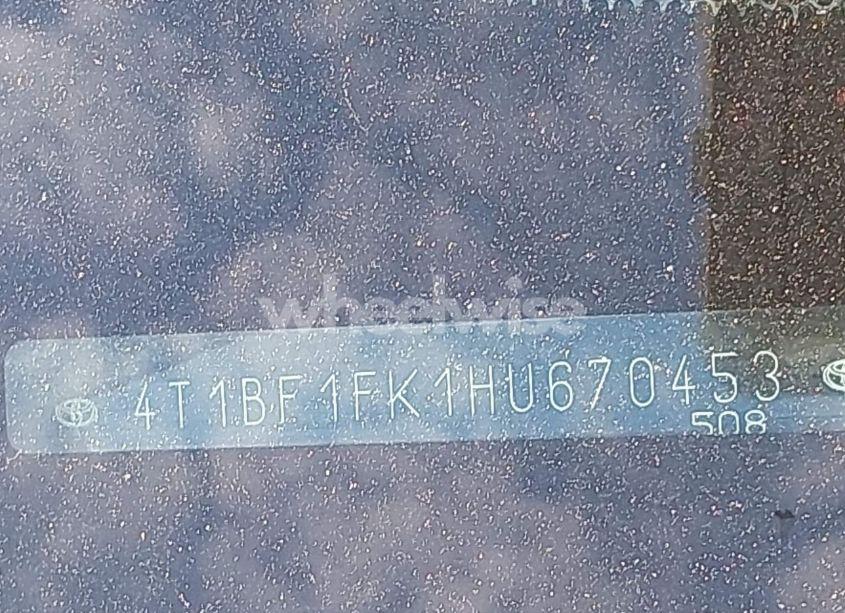 Photo 17 of 2017 Toyota Camry LE (VIN 4T1BF1FK1HU670453)