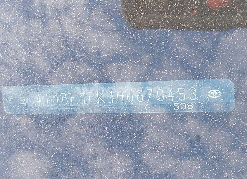 Photo 9 of 2017 Toyota Camry LE (VIN 4T1BF1FK1HU670453)