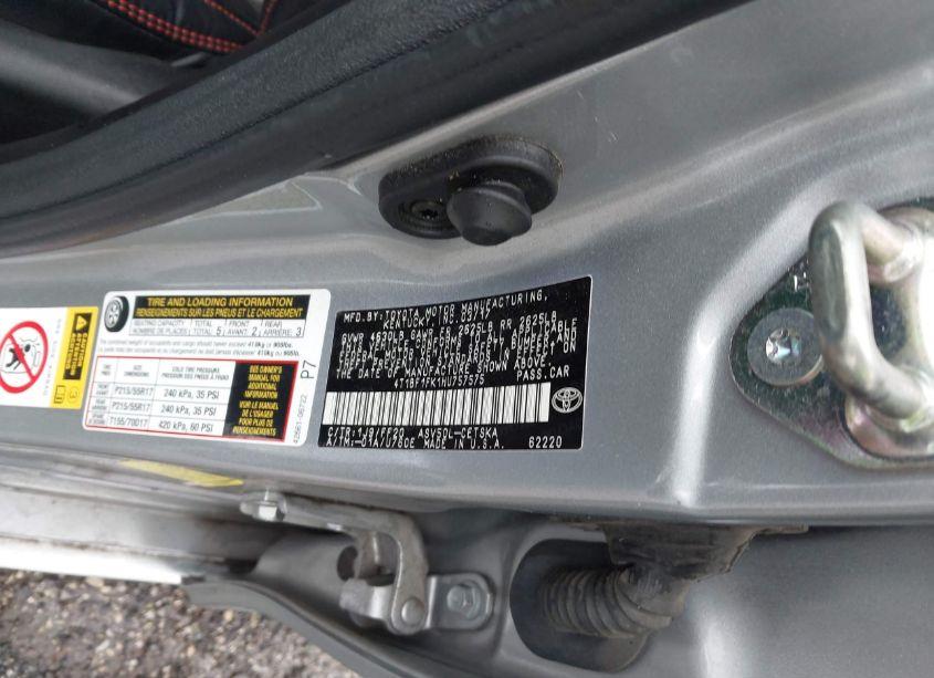 Photo 9 of 2017 Toyota Camry SE (VIN 4T1BF1FK1HU757575)