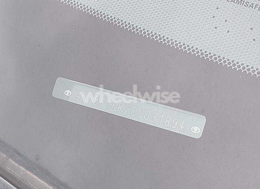 Photo 17 of 2012 Toyota Camry SE (VIN 4T1BF1FK2CU031894)