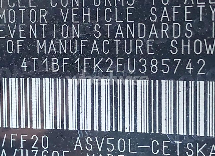 Photo 9 of 2014 Toyota Camry SE SPORT (VIN 4T1BF1FK2EU385742)