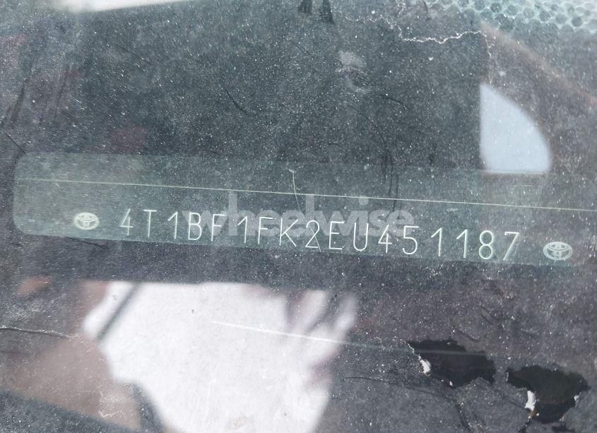 Photo 9 of 2014 Toyota Camry L/SE/LE/XLE (VIN 4T1BF1FK2EU451187)