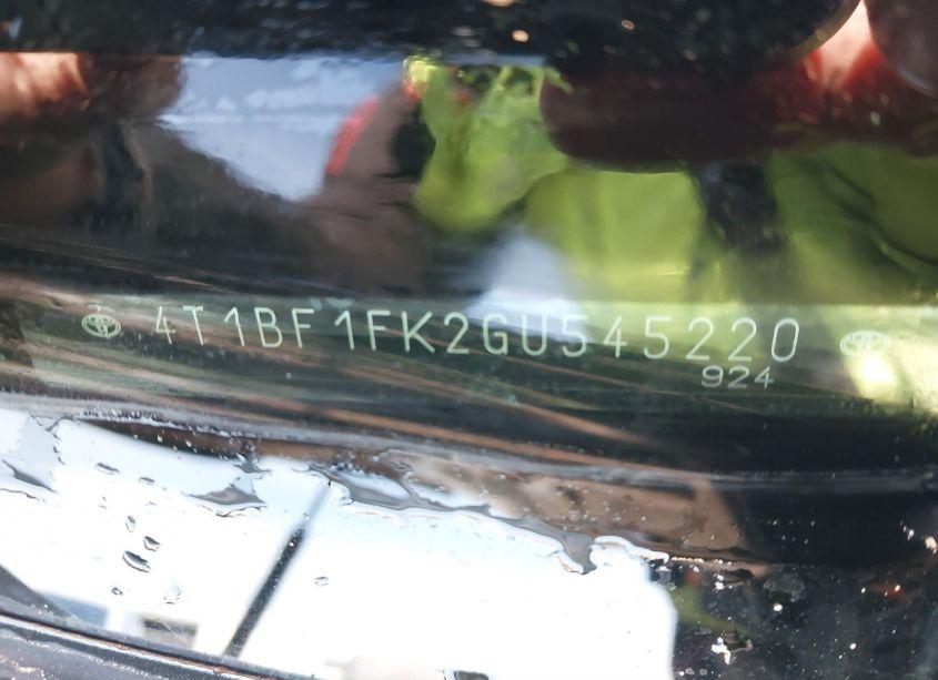 Photo 9 of 2016 Toyota Camry SE (VIN 4T1BF1FK2GU545220)