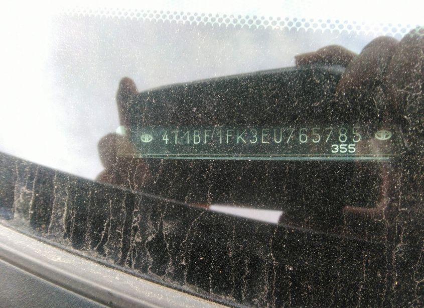 Photo 9 of 2014 Toyota Camry L (VIN 4T1BF1FK3EU765785)