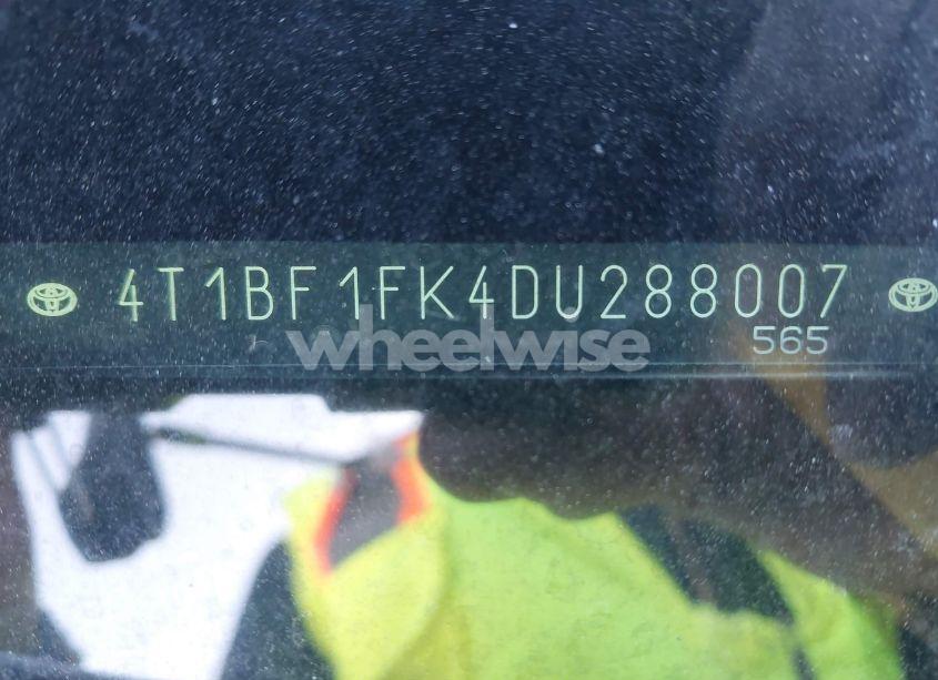 Photo 9 of 2013 Toyota Camry SE (VIN 4T1BF1FK4DU288007)