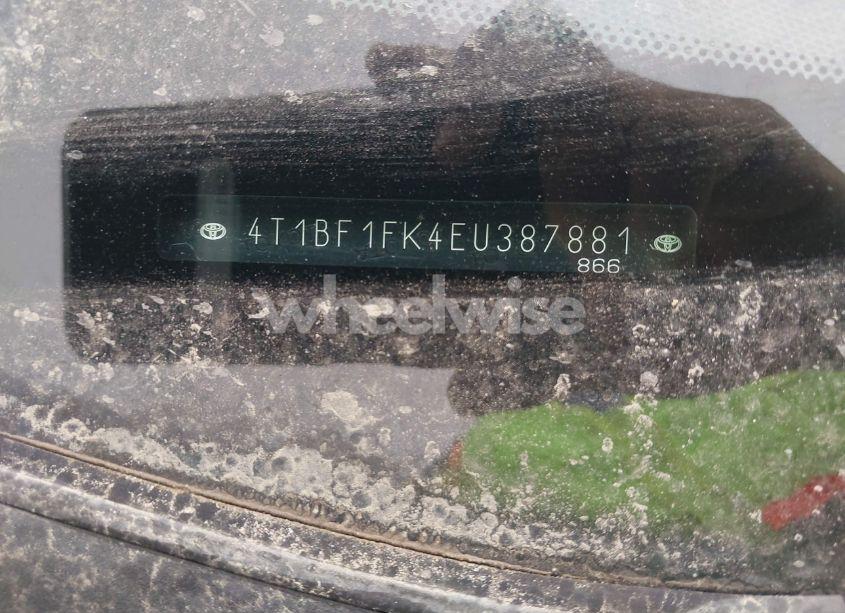 Photo 9 of 2014 Toyota Camry XLE (VIN 4T1BF1FK4EU387881)