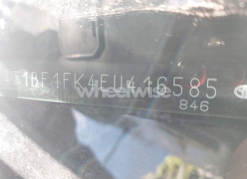 Photo 9 of 2014 Toyota Camry SE (VIN 4T1BF1FK4EU416585)