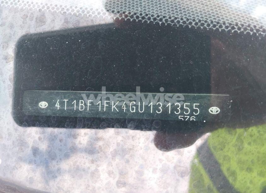 Photo 9 of 2016 Toyota Camry SE (VIN 4T1BF1FK4GU131355)