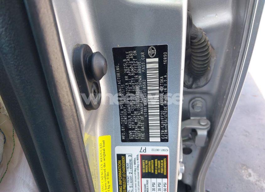 Photo 9 of 2016 Toyota Camry SE (VIN 4T1BF1FK4GU168583)