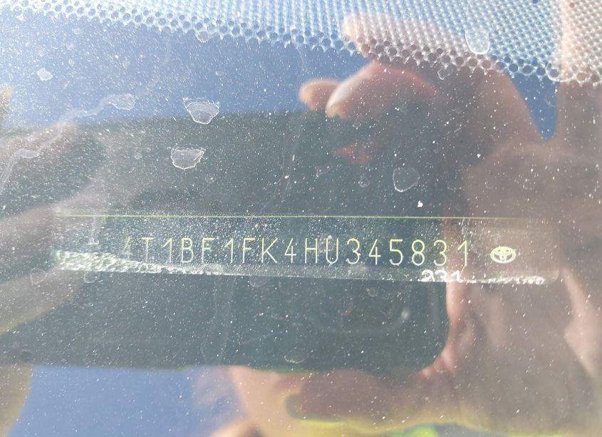 Photo 9 of 2017 Toyota Camry SE (VIN 4T1BF1FK4HU345831)