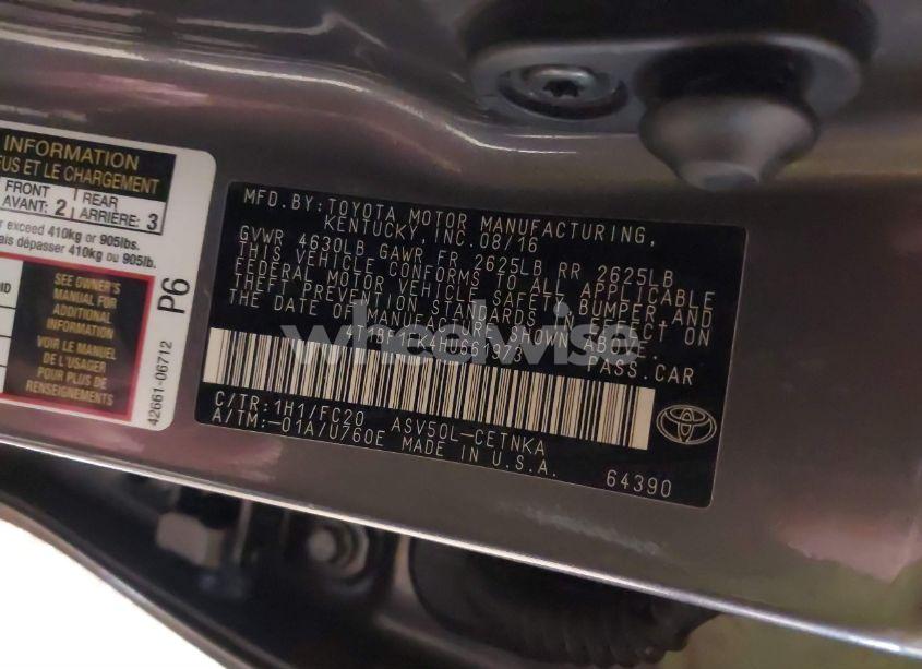 Photo 9 of 2017 Toyota Camry LE (VIN 4T1BF1FK4HU661973)