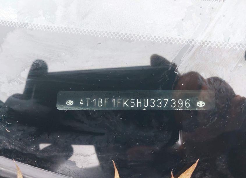 Photo 9 of 2017 Toyota Camry SE (VIN 4T1BF1FK5HU337396)