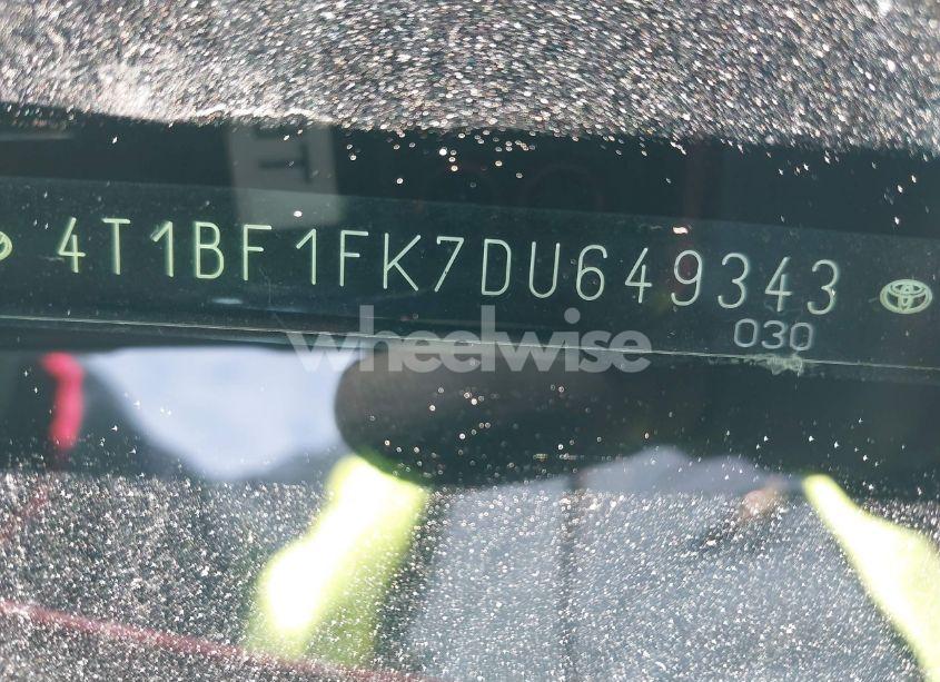 Photo 9 of 2013 Toyota Camry SE (VIN 4T1BF1FK7DU649343)