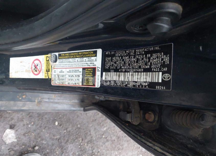 Photo 9 of 2014 Toyota Camry SE (VIN 4T1BF1FK7EU814809)