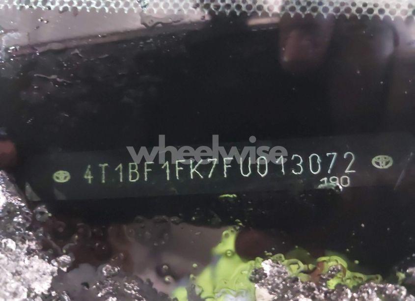 Photo 9 of 2015 Toyota Camry SE (VIN 4T1BF1FK7FU013072)