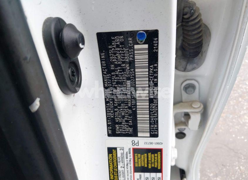 Photo 9 of 2015 Toyota Camry XSE (VIN 4T1BF1FK7FU027554)