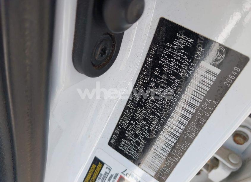 Photo 9 of 2016 Toyota Camry SE (VIN 4T1BF1FK7GU135688)