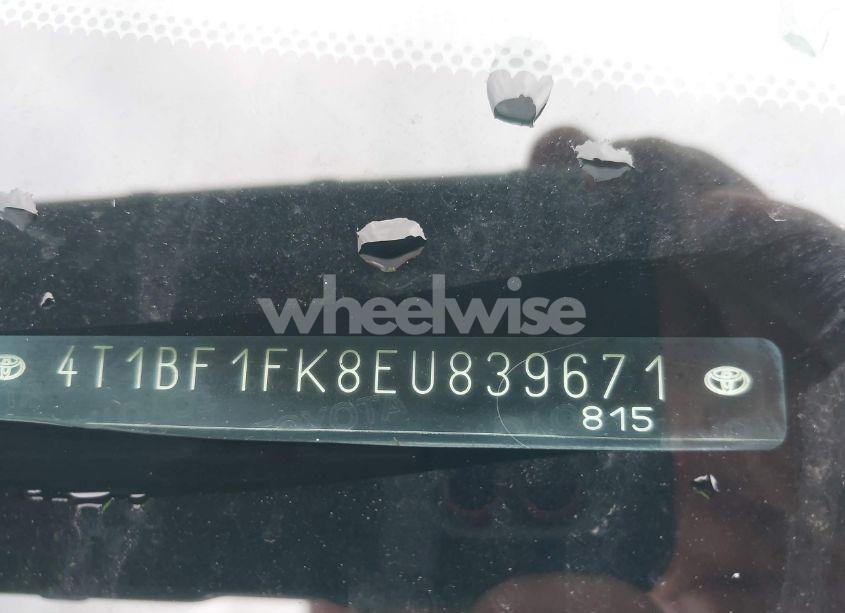 Photo 9 of 2014 Toyota Camry SE (VIN 4T1BF1FK8EU839671)