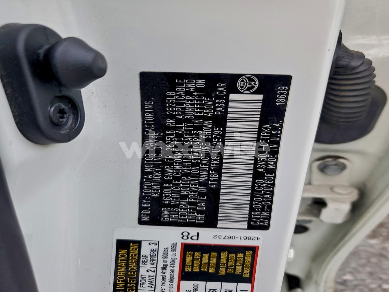 Photo 12 of 2015 TOYOTA CAMRY LE (VIN 4T1BF1FK8FU025795)