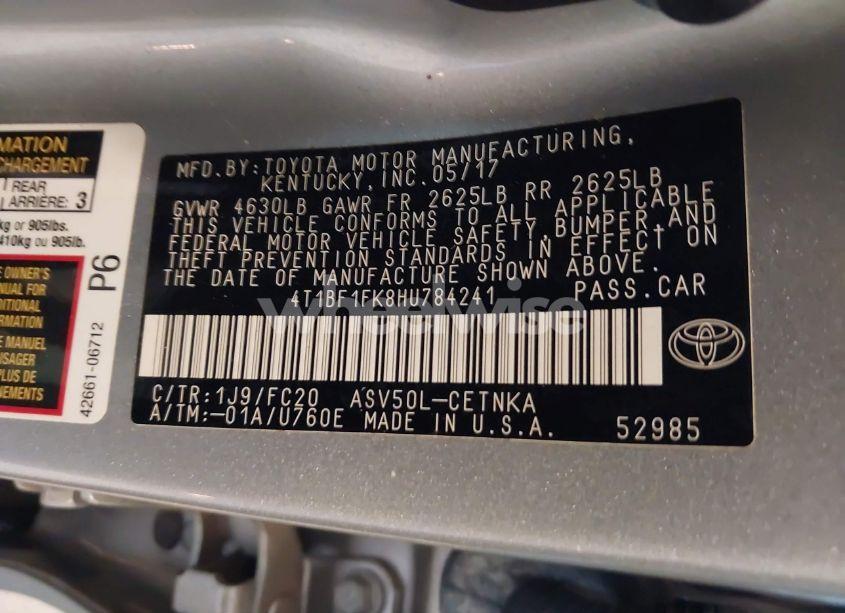 Photo 9 of 2017 Toyota Camry LE (VIN 4T1BF1FK8HU784241)