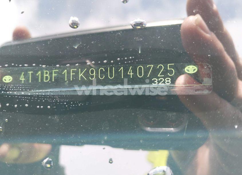 Photo 17 of 2012 Toyota Camry SE (VIN 4T1BF1FK9CU140725)