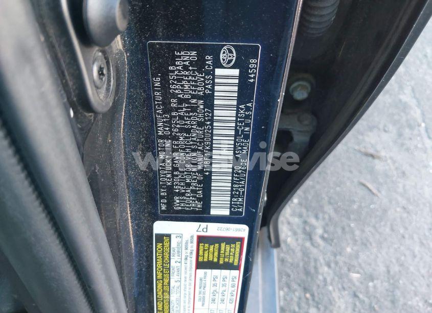 Photo 9 of 2013 Toyota Camry SE (VIN 4T1BF1FK9DU254127)