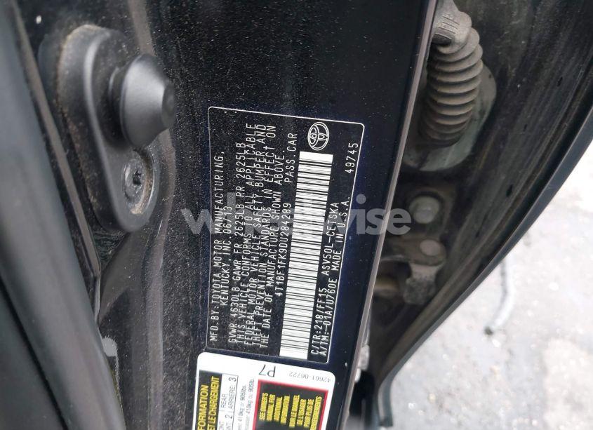 Photo 9 of 2013 Toyota Camry SE (VIN 4T1BF1FK9DU284289)