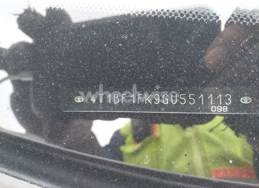 Photo 9 of 2016 Toyota Camry SE (VIN 4T1BF1FK9GU551113)