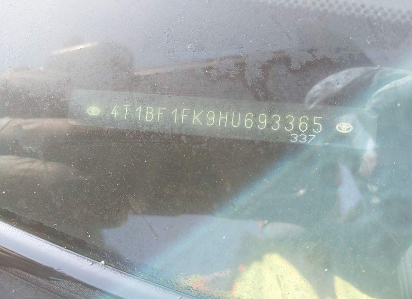 Photo 16 of 2017 Toyota Camry SE (VIN 4T1BF1FK9HU693365)