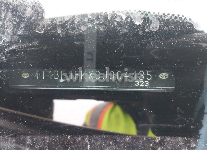 Photo 9 of 2012 Toyota Camry LE (VIN 4T1BF1FKXCU004135)