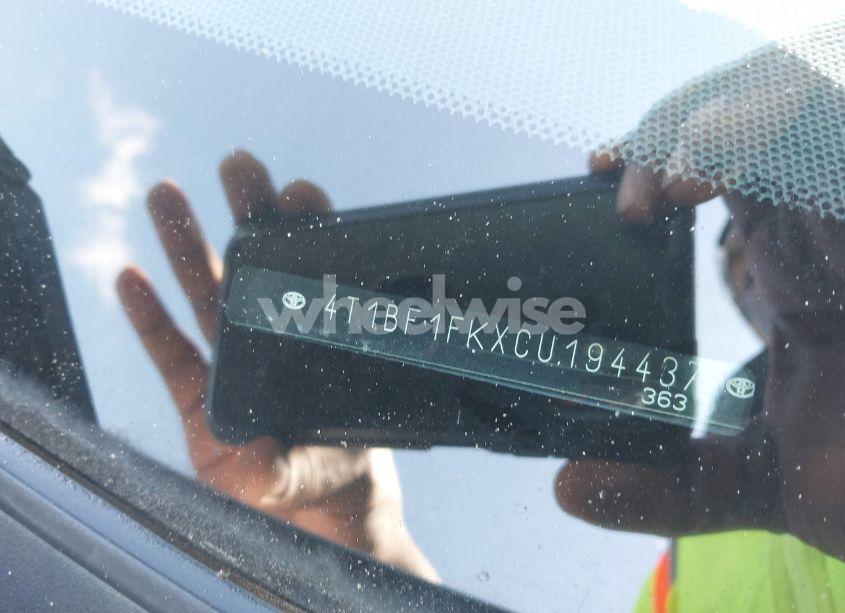 Photo 9 of 2012 Toyota Camry SE (VIN 4T1BF1FKXCU194437)