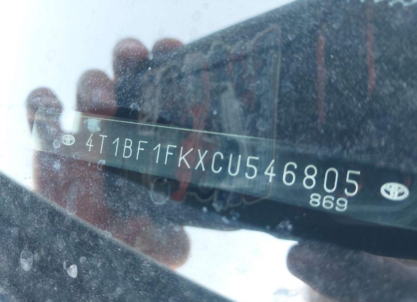 Photo 9 of 2012 Toyota Camry SE (VIN 4T1BF1FKXCU546805)