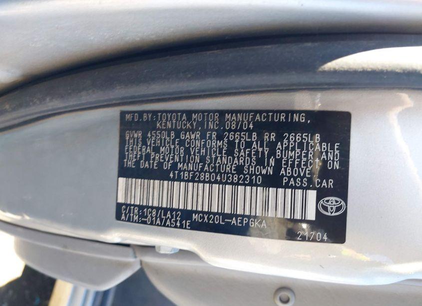 Photo 9 of 2004 Toyota Avalon XLS (VIN 4T1BF28B04U382310)