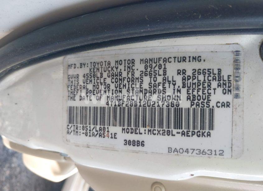 Photo 9 of 2002 Toyota Avalon XLS (VIN 4T1BF28B12U217380)