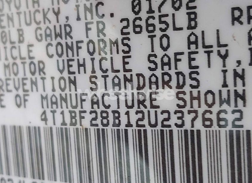 Photo 9 of 2002 Toyota Avalon XL (VIN 4T1BF28B12U237662)