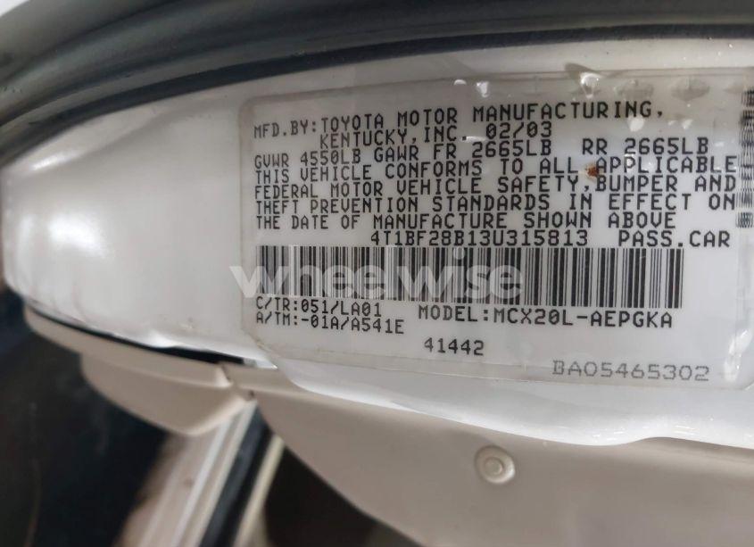 Photo 9 of 2003 Toyota Avalon XLS (VIN 4T1BF28B13U315813)