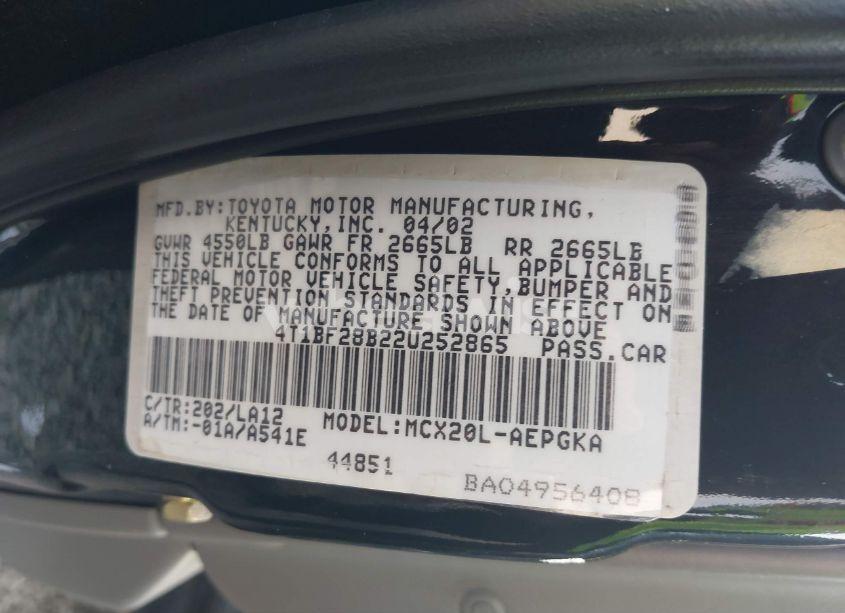 Photo 9 of 2002 Toyota Avalon XLS (VIN 4T1BF28B22U252865)