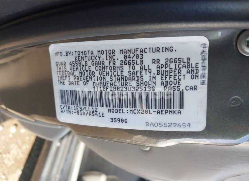 Photo 9 of 2003 Toyota Avalon XL (VIN 4T1BF28B23U325136)