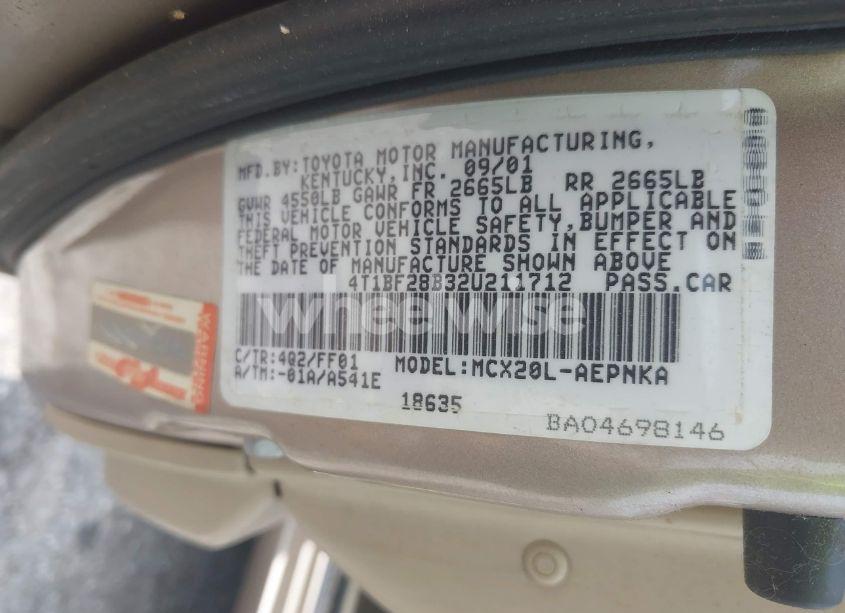 Photo 9 of 2002 Toyota Avalon XL (VIN 4T1BF28B32U211712)