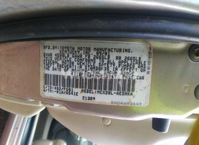 Photo 9 of 2002 Toyota Avalon (VIN 4T1BF28B42U213047)