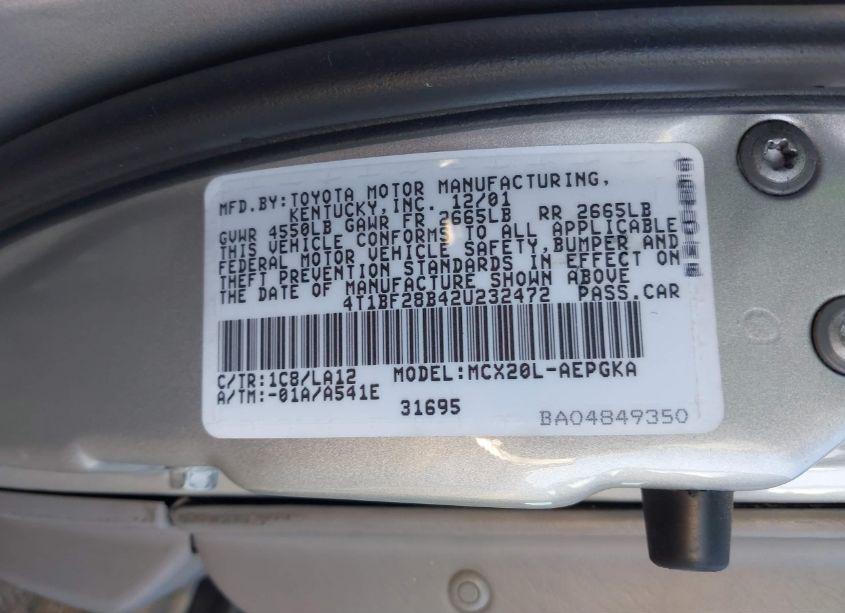Photo 9 of 2002 Toyota Avalon XLS (VIN 4T1BF28B42U232472)
