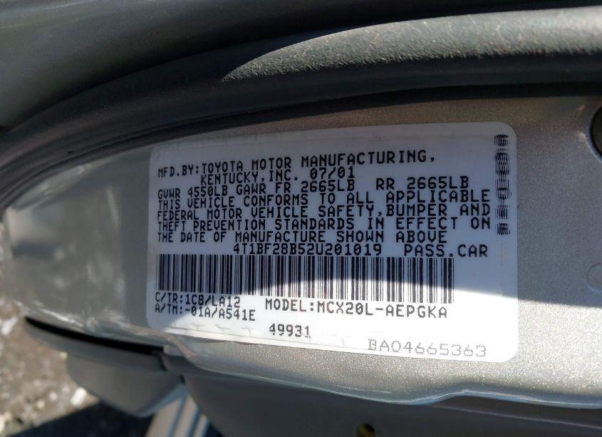 Photo 9 of 2002 Toyota Avalon XLS (VIN 4T1BF28B52U201019)