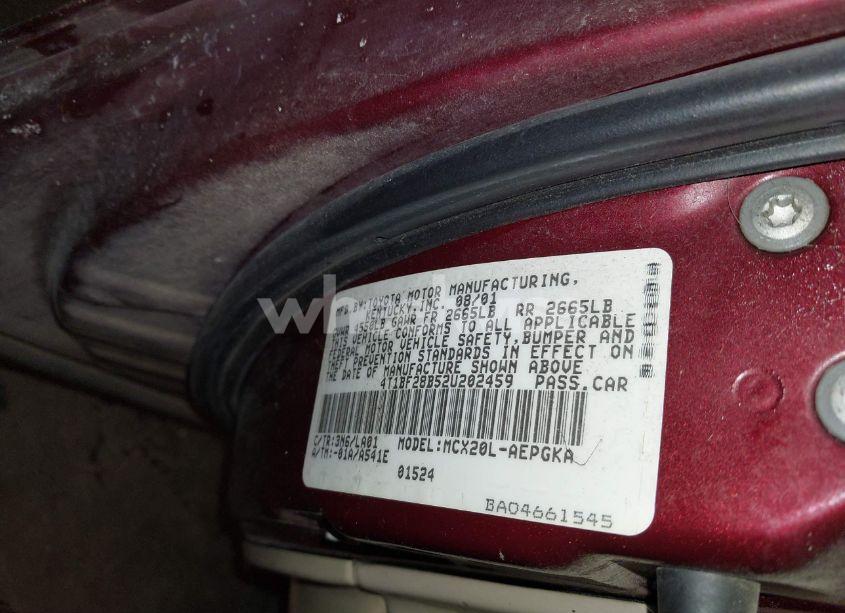 Photo 9 of 2002 Toyota Avalon XLS (VIN 4T1BF28B52U202459)