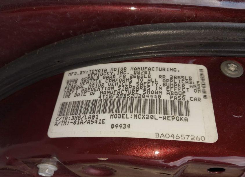 Photo 9 of 2002 Toyota Avalon XLS (VIN 4T1BF28B52U204440)