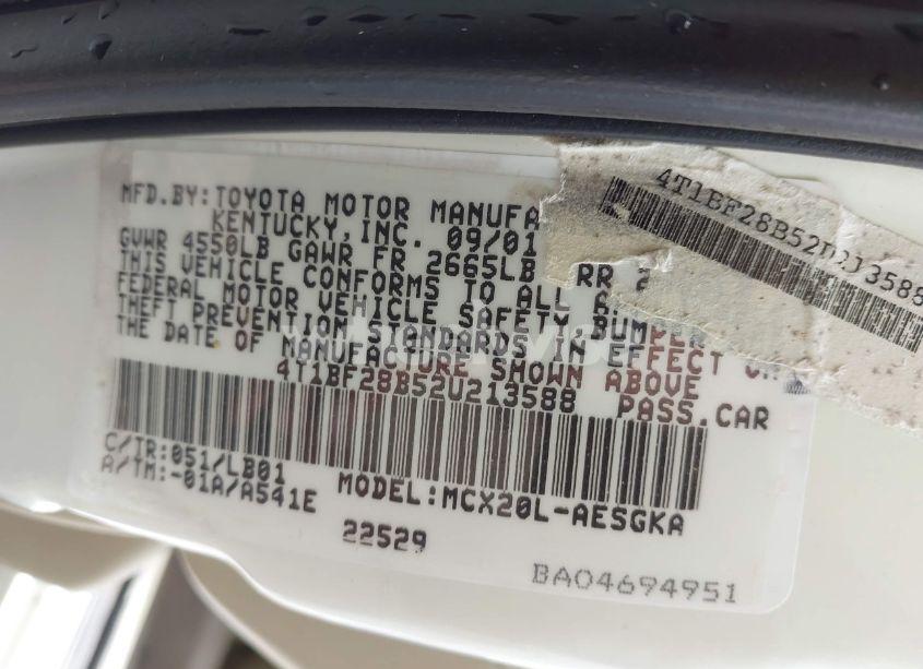 Photo 9 of 2002 Toyota Avalon XLS (VIN 4T1BF28B52U213588)