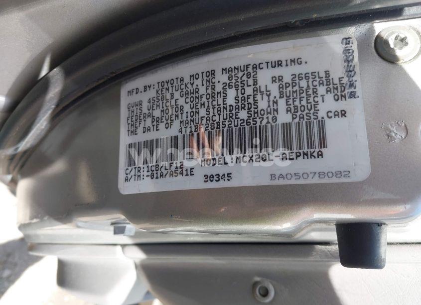 Photo 9 of 2002 Toyota Avalon XL (VIN 4T1BF28B52U265710)